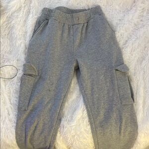 Gray Skinny Pants with Elastic Waistband